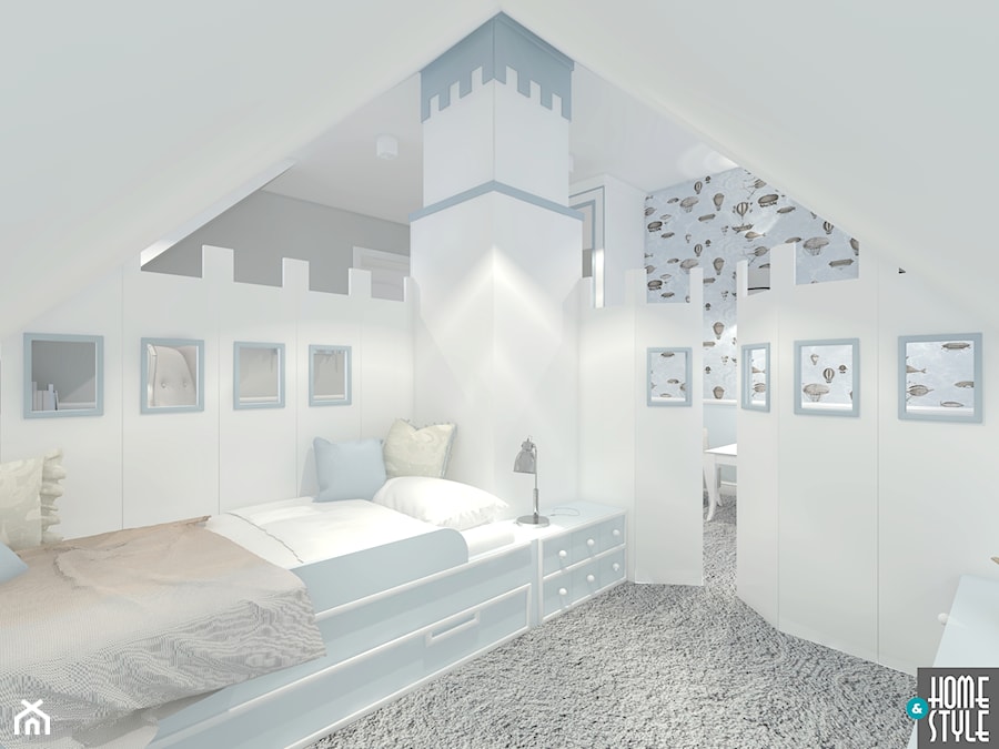 Dom w stylu nowoczesnej klasyki - Średni biały szary niebieski pokój dziecka dla dziecka dla dziewczynki, styl tradycyjny - zdjęcie od HOME & STYLE Katarzyna Rohde