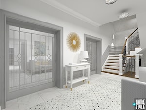 Dom w stylu nowoczesnej klasyki - Duży biały hol / przedpokój, styl tradycyjny - zdjęcie od HOME & STYLE Katarzyna Rohde