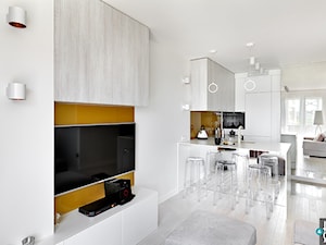 REALIZACJA mieszkania z lustrami - Salon, styl nowoczesny - zdjęcie od HOME & STYLE Katarzyna Rohde