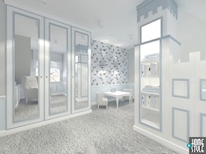 Dom w stylu nowoczesnej klasyki - Duży biały szary pokój dziecka dla dziecka dla chłopca dla dziewczynki, styl tradycyjny - zdjęcie od HOME & STYLE Katarzyna Rohde