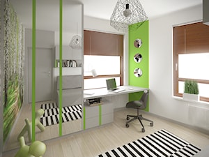 Średni biały zielony pokój dziecka dla nastolatka dla chłopca, styl nowoczesny - zdjęcie od HOME & STYLE Katarzyna Rohde