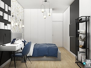 Sypialnia z miejscem do pracy - zdjęcie od HOME & STYLE Katarzyna Rohde