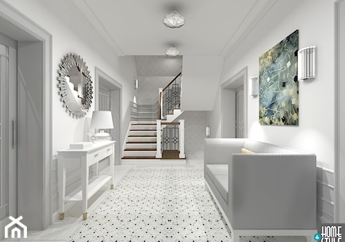 Dom w stylu nowoczesnej klasyki - Duży biały hol / przedpokój, styl tradycyjny - zdjęcie od HOME & STYLE Katarzyna Rohde