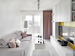 REALIZACJA mieszkania z lustrami - Salon, styl nowoczesny - zdjęcie od HOME & STYLE Katarzyna Rohde