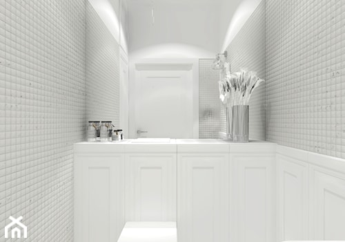 Dom w stylu nowoczesnej klasyki - Mała z lustrem z punktowym oświetleniem łazienka, styl tradycyjny - zdjęcie od HOME & STYLE Katarzyna Rohde