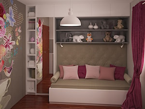 Pokój dziewczynki nieco klasycznie - Średni biały szary pokój dziecka dla dziecka dla dziewczynki, styl tradycyjny - zdjęcie od HOME & STYLE Katarzyna Rohde