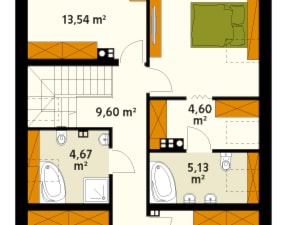 Amarylis 5 - rzut poddasza - zdjęcie od DOMY w Stylu Projekty domów