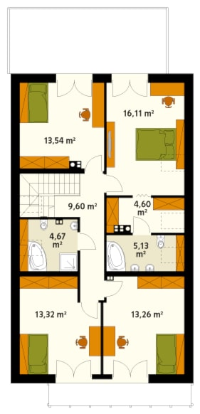 Amarylis 5 - rzut poddasza - zdjęcie od DOMY w Stylu Projekty domów - Homebook