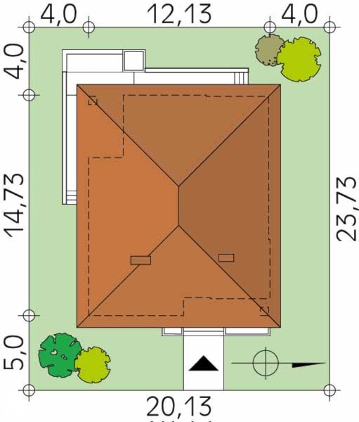 As 2 - usytuowanie na działce - zdjęcie od DOMY w Stylu Projekty domów - Homebook