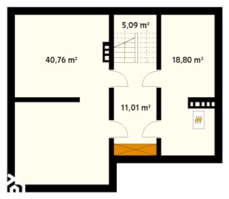 Projekt domu Indygo 4 - rzut piwnicy - zdjęcie od DOMY w Stylu Projekty domów - Homebook