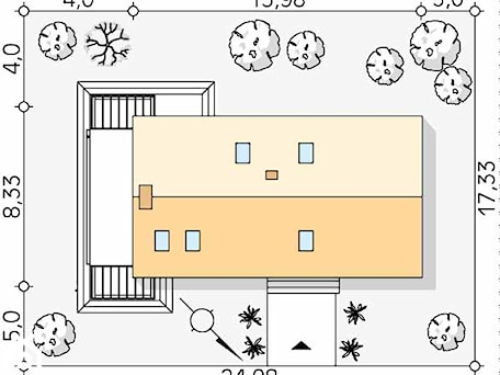 Aranżacje wnętrz - Domy: Usytuowanie na działce projektu Weranda 5 - DOMY w Stylu Projekty domów. Przeglądaj, dodawaj i zapisuj najlepsze zdjęcia, pomysły i inspiracje designerskie. W bazie mamy już prawie milion fotografii!