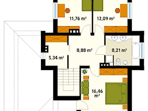 Projekt domu Cyprys - rzut piętra - zdjęcie od DOMY w Stylu Projekty domów