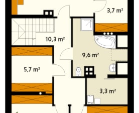 Amarylis - rzut poddasza - zdjęcie od DOMY w Stylu Projekty domów