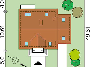 Pik - usytuowanie na działce - zdjęcie od DOMY w Stylu Projekty domów