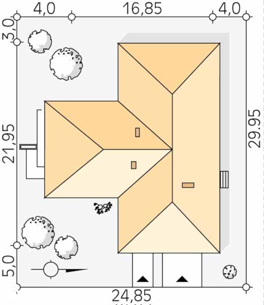 Projekt domu Aksamit 8 - usytuowanie na działce - zdjęcie od DOMY w Stylu Projekty domów