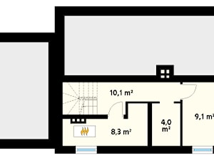 Azalia 4 - rzut piwnicy - zdjęcie od DOMY w Stylu Projekty domów