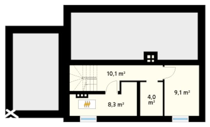 Azalia 4 - rzut piwnicy - zdjęcie od DOMY w Stylu Projekty domów - Homebook