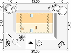 Projekt domu Malutki - usytuowanie na działce - zdjęcie od DOMY w Stylu Projekty domów