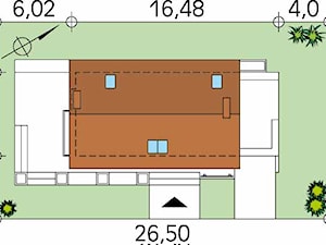 Len - usytuowanie na działce - zdjęcie od DOMY w Stylu Projekty domów