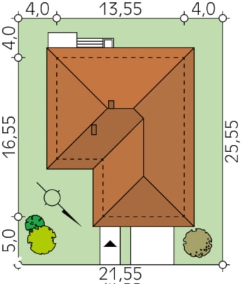 Projekt domu Kiwi 3 - usytuowanie na działce - zdjęcie od DOMY w Stylu Projekty domów