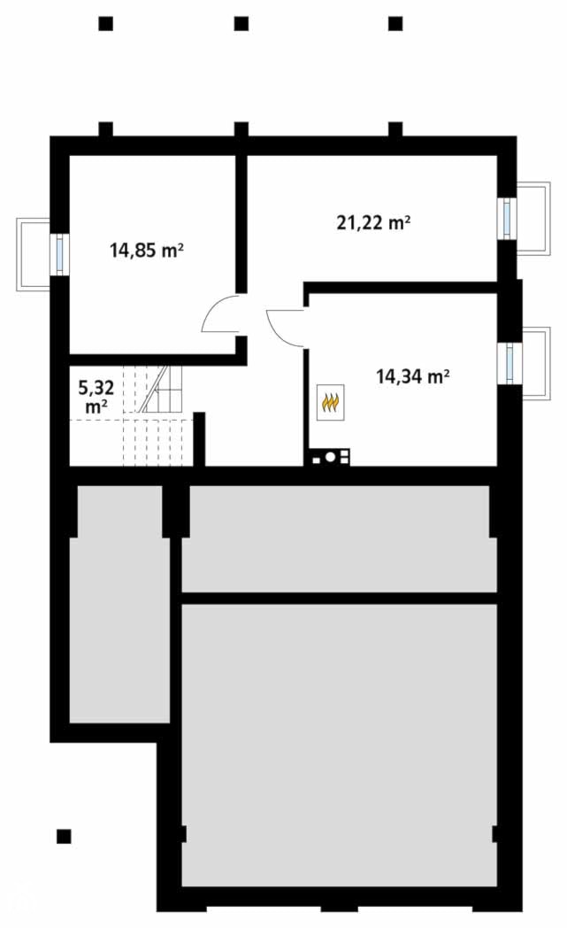 Projekt odmu Amarylis 7 - rzut piwnicy - zdjęcie od DOMY w Stylu Projekty domów