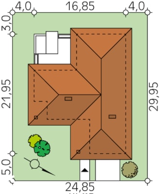 Projekt domu Ambrozja 9 - usytuowanie na działce - zdjęcie od DOMY w Stylu Projekty domów - Homebook