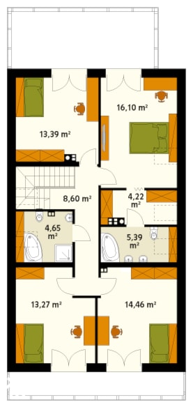 Projekt domu amarylis 6 - rzut poddasza - zdjęcie od DOMY w Stylu Projekty domów - Homebook