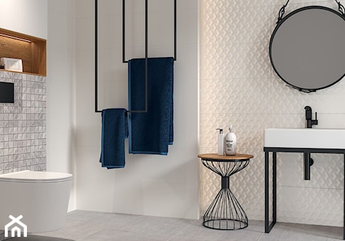 Harmony - Średnia bez okna z lustrem łazienka, styl minimalistyczny - zdjęcie od Ceramika Paradyż