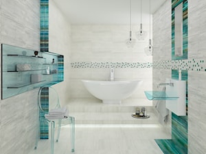 Laterizio / Lateriz - Mała jako pokój kąpielowy łazienka z oknem - zdjęcie od Ceramika Paradyż