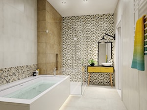 Enya - Średnia bez okna jako pokój kąpielowy z punktowym oświetleniem łazienka - zdjęcie od Ceramika Paradyż
