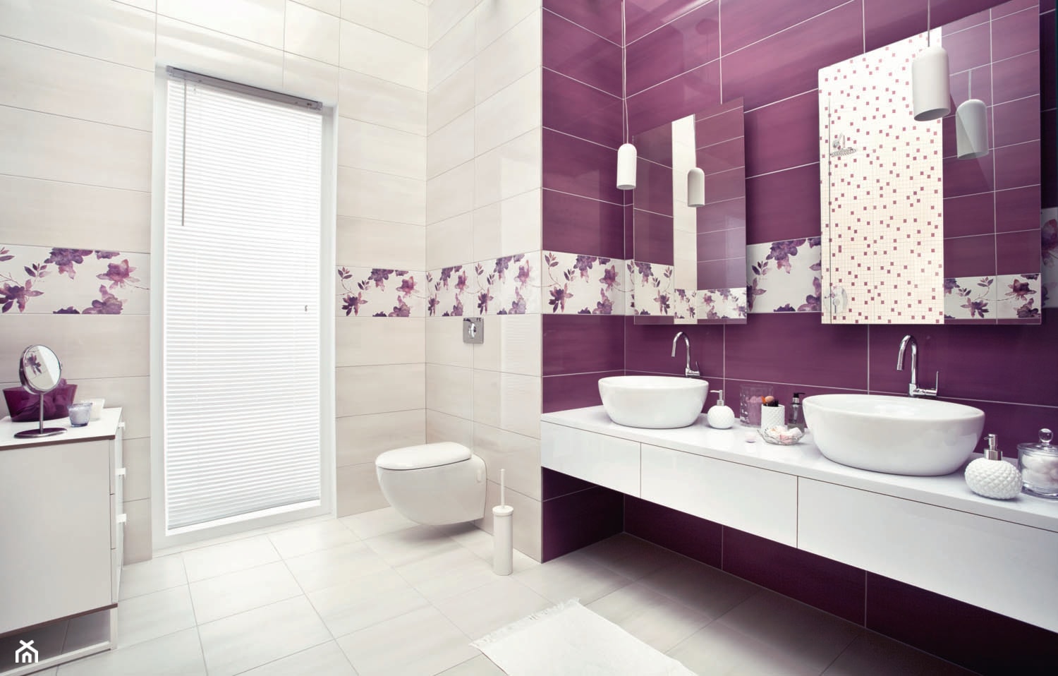 luciola-luci - Z dwoma umywalkami łazienka - zdjęcie od Ceramika Paradyż - Homebook