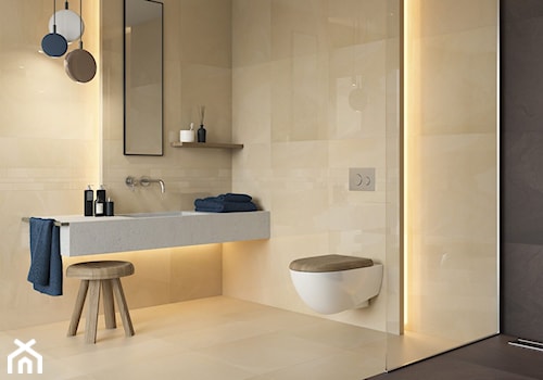 Rockstone - Średnia łazienka z oknem, styl minimalistyczny - zdjęcie od Ceramika Paradyż
