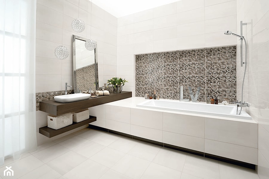luciola-luci - Średnia łazienka z oknem, styl minimalistyczny - zdjęcie od Ceramika Paradyż