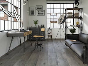 Tammi - Średnie w osobnym pomieszczeniu z sofą białe biuro, styl industrialny - zdjęcie od Ceramika Paradyż