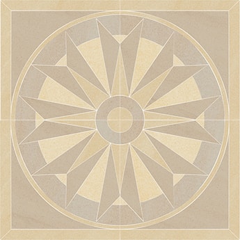 Arkesia Beige Rozeta dekoracja podłogowa 89,6x89,6 cm