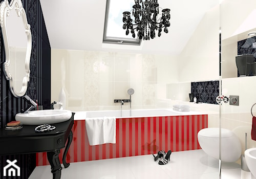bellicita-purio - Średnia na poddaszu łazienka, styl glamour - zdjęcie od Ceramika Paradyż