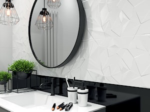 Synergy - Mała bez okna z lustrem łazienka, styl nowoczesny - zdjęcie od Ceramika Paradyż
