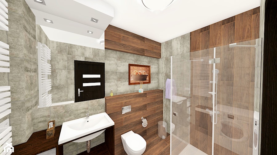 Funkcjonalne łazienka w stylu industrialnym - zdjęcie od VipDesign.pl