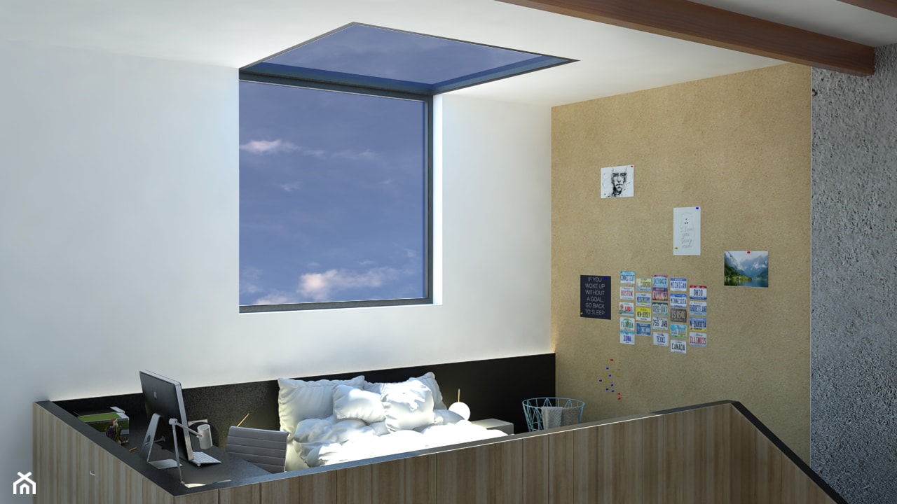antresola - Sypialnia, styl minimalistyczny - zdjęcie od WNĘTRZOMANIA - Homebook