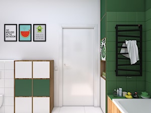 monster(a) in the bathroom - Średnia łazienka z oknem, styl skandynawski - zdjęcie od WNĘTRZOMANIA