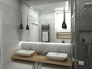 SŁOWIAŃSKI AKCENT - Z dwoma umywalkami łazienka, styl nowoczesny - zdjęcie od WNĘTRZOMANIA