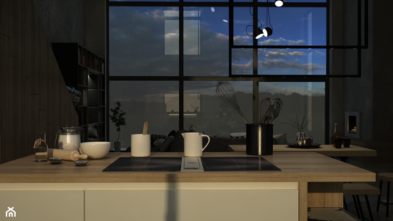 antresola - Kuchnia, styl minimalistyczny - zdjęcie od WNĘTRZOMANIA - Homebook