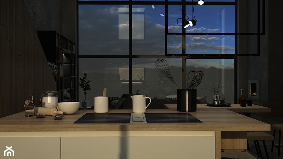 antresola - Kuchnia, styl minimalistyczny - zdjęcie od WNĘTRZOMANIA