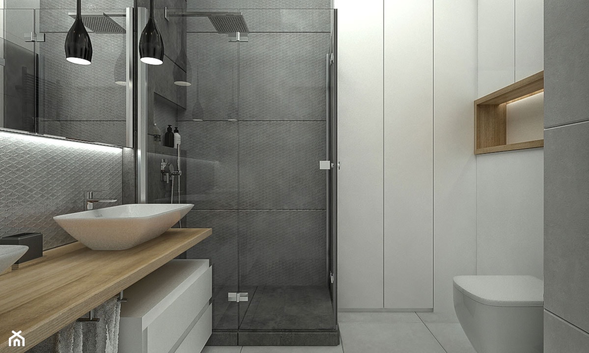 SŁOWIAŃSKI AKCENT - Mała łazienka, styl nowoczesny - zdjęcie od WNĘTRZOMANIA - Homebook