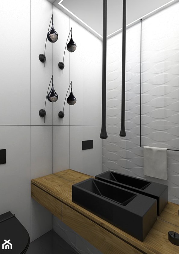 Zalesie Dolne I - Mała łazienka, styl nowoczesny - zdjęcie od TutajConcept