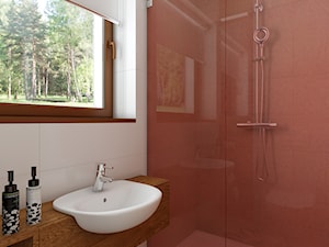 Zalesie Dolne II - Średnia łazienka z oknem, styl nowoczesny - zdjęcie od TutajConcept
