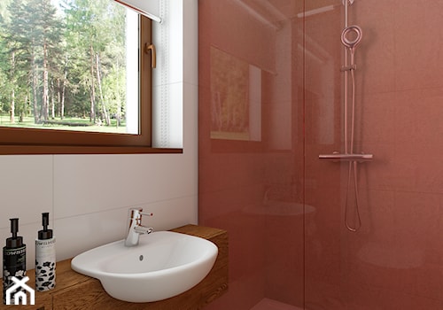 Zalesie Dolne II - Średnia łazienka z oknem, styl nowoczesny - zdjęcie od TutajConcept