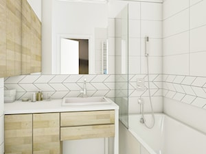 Grodzisk Mazowiecki 50m2 - Mała bez okna łazienka, styl nowoczesny - zdjęcie od TutajConcept
