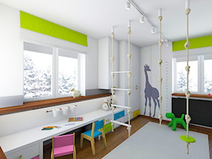 POKÓJ DLA RODZEŃSTWA - Średni biały pokój dziecka dla dziecka dla chłopca, styl nowoczesny - zdjęcie od TutajConcept