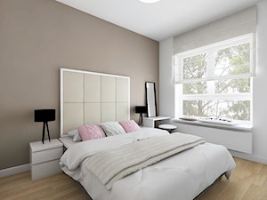 Wilanów - Średnia beżowa sypialnia, styl nowoczesny - zdjęcie od TutajConcept